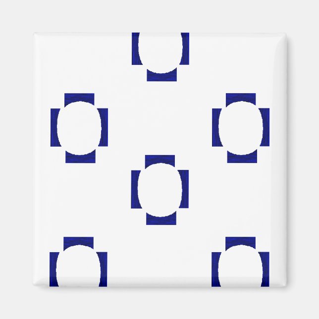 Imã formas decorativas em branco (Frente)