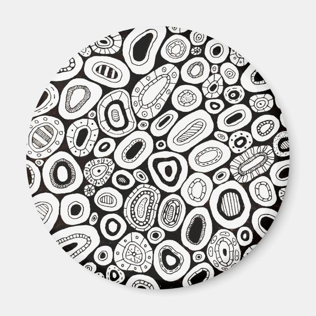 Imã Formas Disformes Aleatórias de Arte Abstrata (Frente)