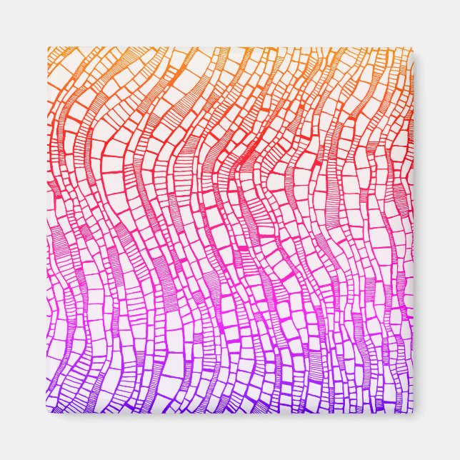 Imã Formas Geométricas Abstratas em Caneta e Tinta (Frente)