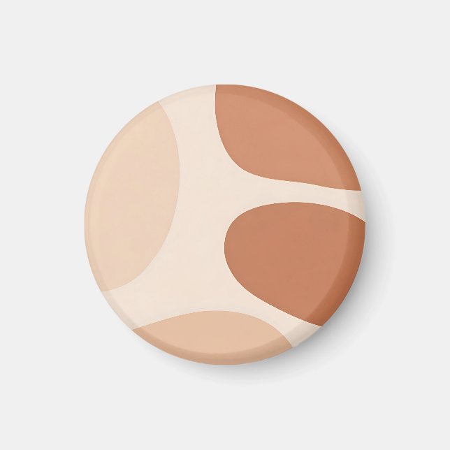 Imã Formas Orgânicas Abstratas Neutras Boho Minimalist (Frente)