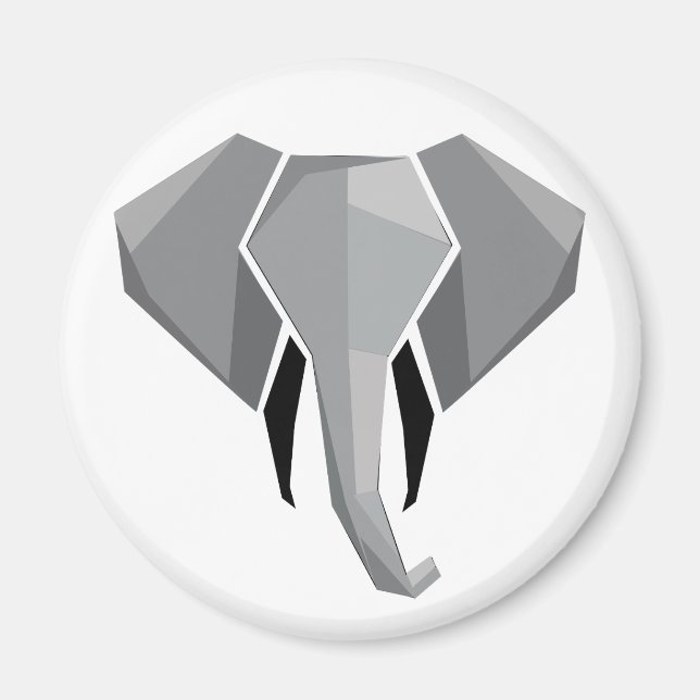 Imã Formas Simples Geométrica Cabeça de Elefante (Frente)