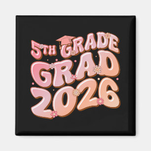 Imã Formatura 5º Ano Cl 2026 Graduação Groovy Rosa
