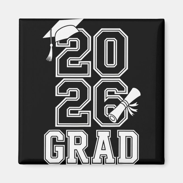 Imã Formatura da Turma de 2026 Design de Conclusão de  (Frente)