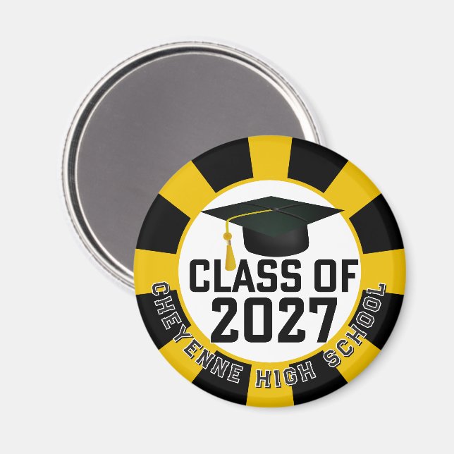 Imã Formatura da turma de 2027 de Letterman (Front/Back)
