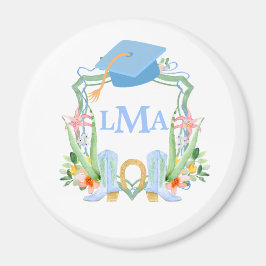 Imã Formatura de Monograma de Cowgirl do Sul Préppy