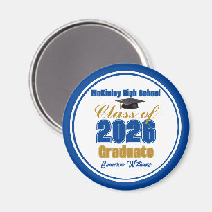 Imã Formatura Royal Blue Gold Turma de 2026