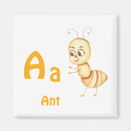 Imã Formiga personalize ABC: Letra A - Adicione Seu No