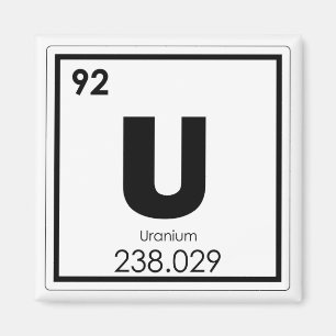 Imã Fórmula de urânio da química do símbolo do
