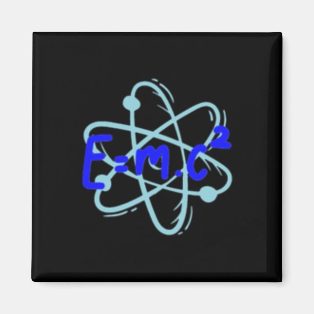 Imã Fórmula E=mc² de Einstein com Elementos Cósmicos S (Frente)