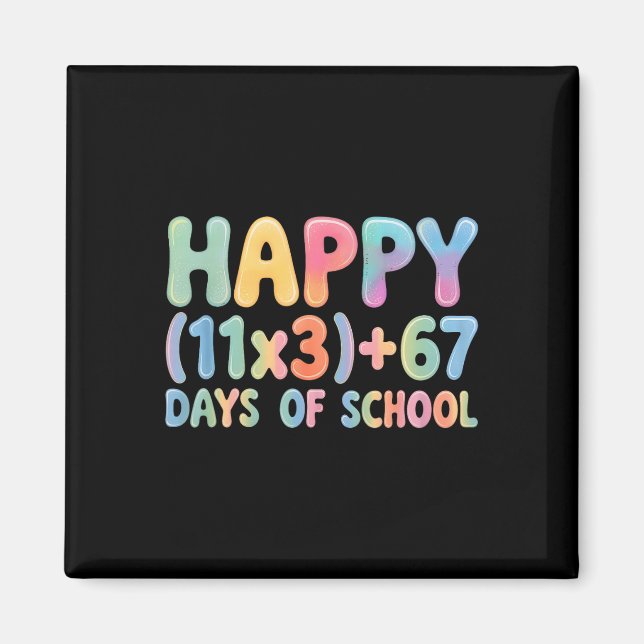 Imã Fórmula Matemática 100 Dias De Escola Engraçado 67 (Frente)