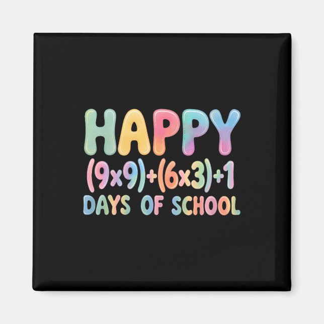 Imã Fórmula Matemática 100 Dias De Escola Equação Dive (Frente)