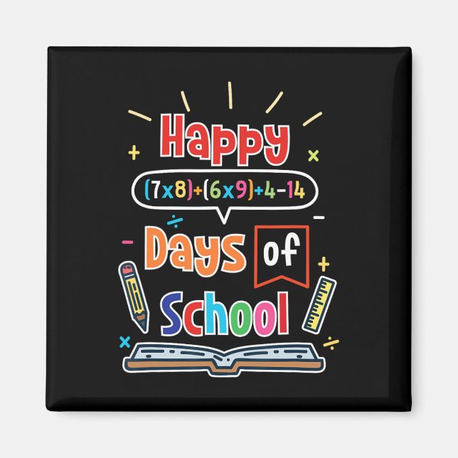 Imã Fórmula Matemática 100 Dias De Escola Feliz 100º D (Frente)