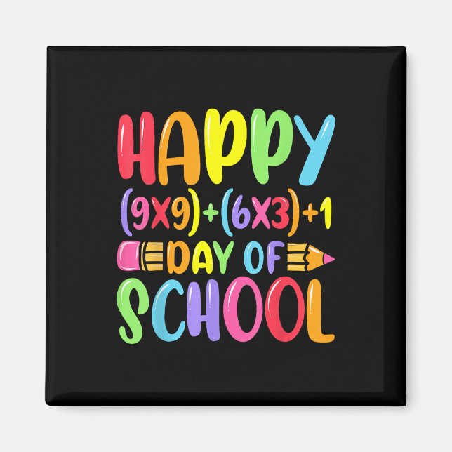 Imã Fórmula Matemática Feliz 100 Dias De Professora De (Frente)
