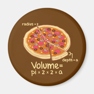 Imã Fórmula matemática = Pi*z*z*a do volume da pizza