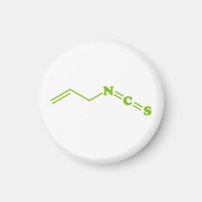 Imã Fórmula Molecular Wasabi Allyl Isotiocianato (Frente)