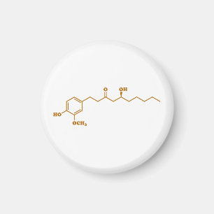 Imã Fórmula química da molécula de Gingerol do