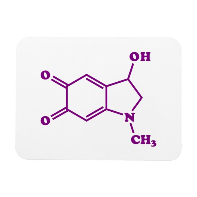 Ímã Fórmula Química Molecular Adrenocromática (Horizontal)
