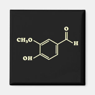 Imã Fórmula Química Molecular Vanilla Vanillin