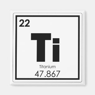 Imã Fórmula Titanium da química do símbolo do eleme