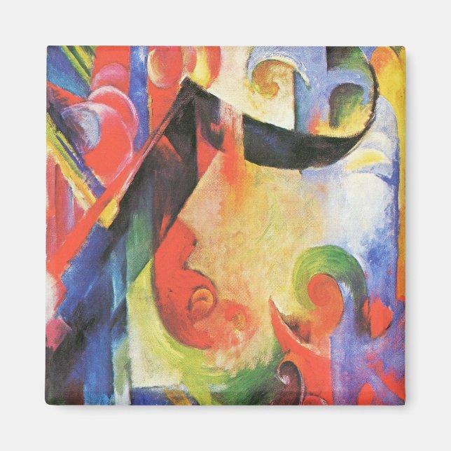 Imã Formulários quebrados por Franz Marc, Vintage Abst (Frente)