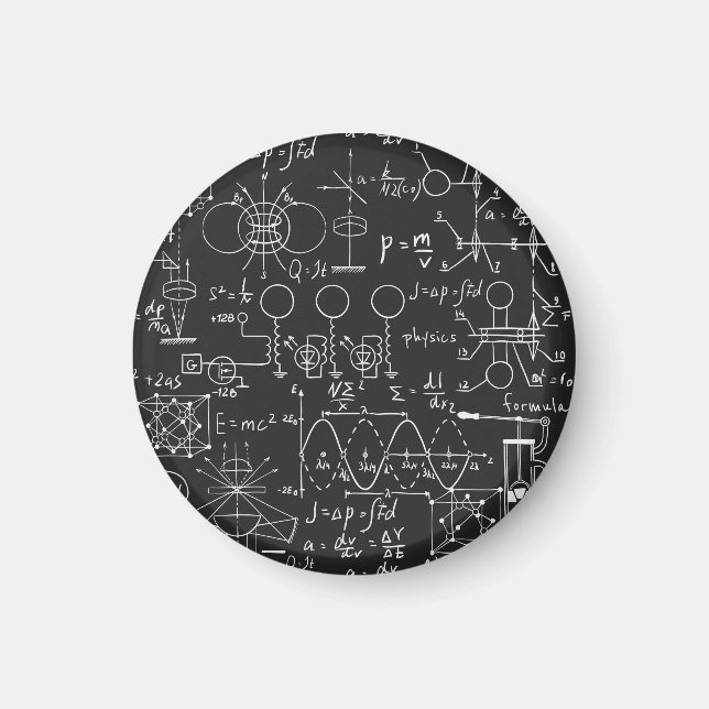 Imã Fórmulas Científicas: Padrão de Cálculos do Quadro (Frente)