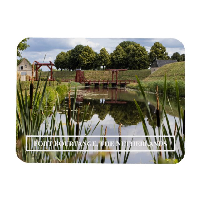 Ímã Fort Bourtange, Groningen, Países Baixos (Horizontal)