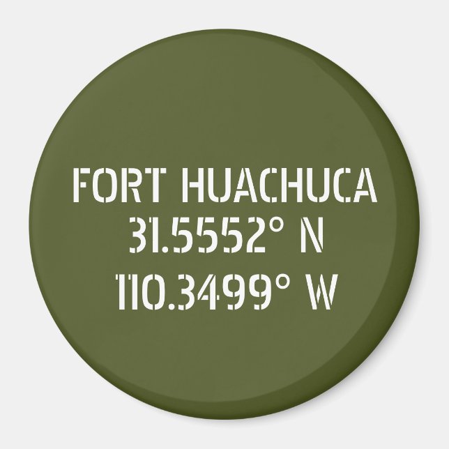 Imã Fort Huachuca Latitude Longitude (Frente)