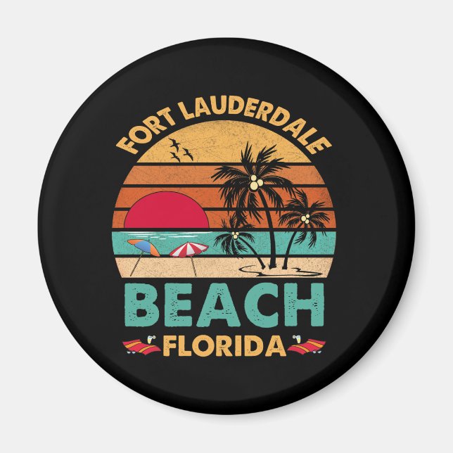 Imã Fort Lauderdale Florida Beach FL Novelty (Frente)