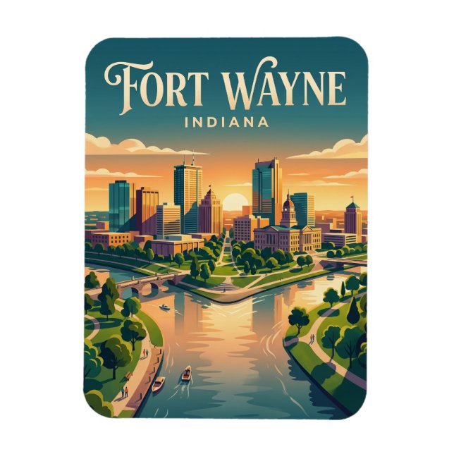 Ímã Fort Wayne EUA (Vertical)