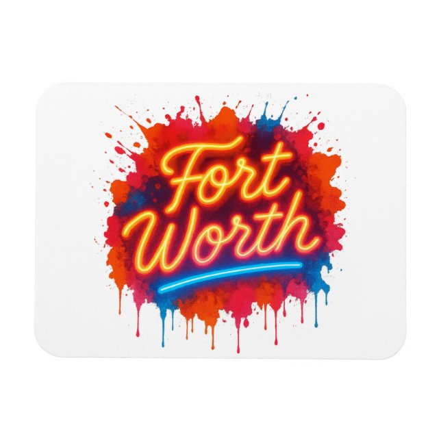 Ímã Fort Worth Non Street-art design (Horizontal)
