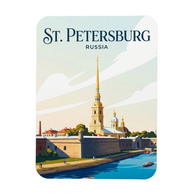 Ímã Fortaleza de Pedro e Paulo Rússia (Vertical)