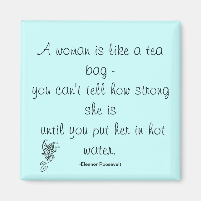 Imã Fortes Mulheres Citam Roosevelt Magnet (Frente)