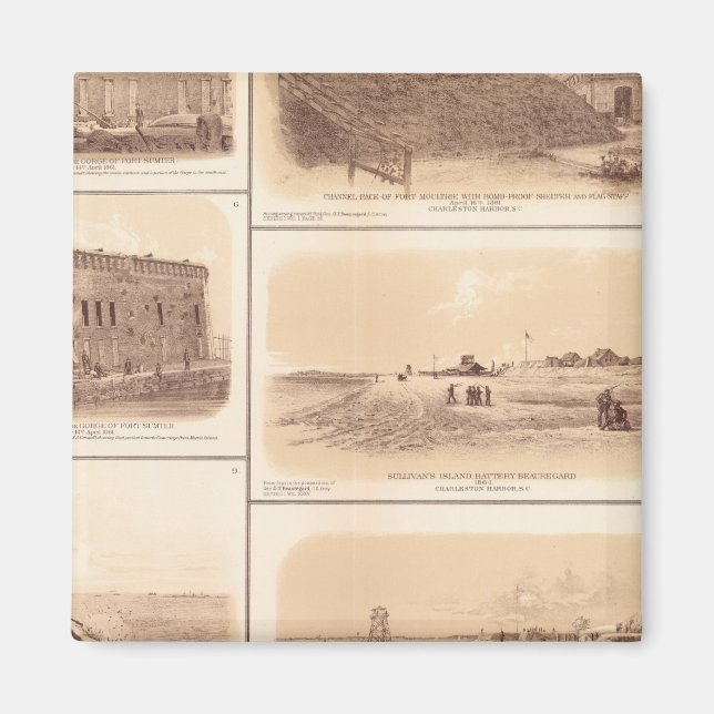 Imã Forts Sumter & Moultrie, Ilha de Sullivan (Frente)