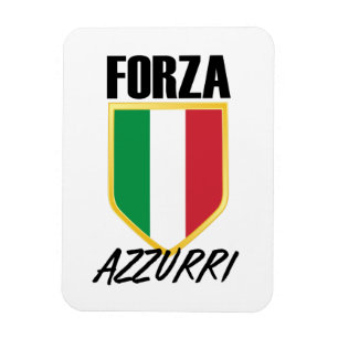 Ímã Forza Azzurri Itália Flag Soccer