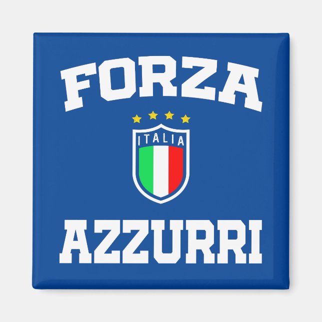 Imã Forza Azzurri Italia Jersey 2021 Futebol Funs (Frente)