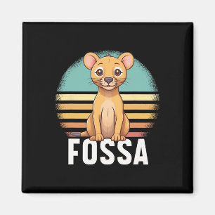 Imã Fossa Animal Graphical Colorful Retro Sunset Madag