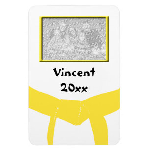 Ímã Foto amarela da correia das artes marciais