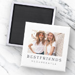 Imã Foto BFF dos Melhores Amigos do Chic Moderno<br><div class="desc">Design é composto por tipografia divertida e divertida com fontes sans serif e serif. Adicionar uma foto personalizada.</div>