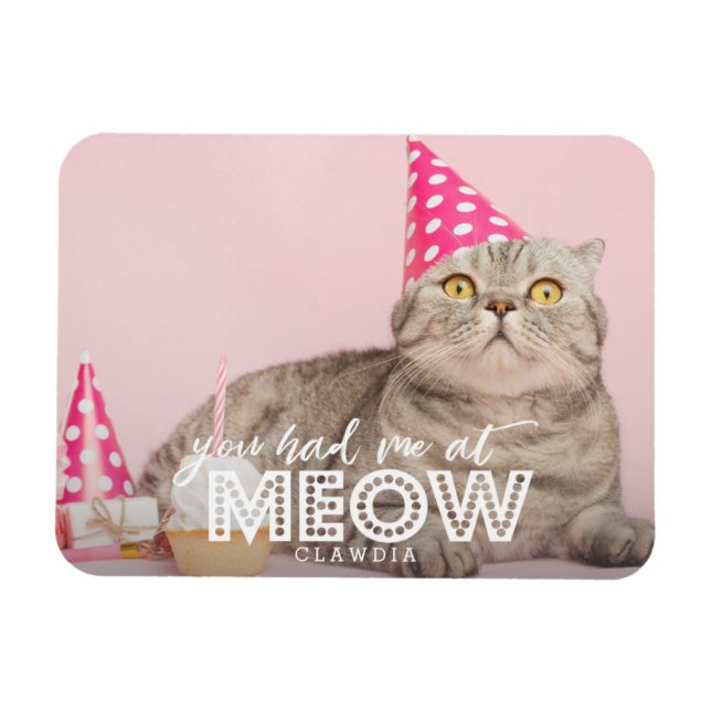 Ímã Foto Cat | Você Me Teve No Meow (Horizontal)