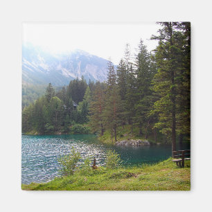 Imã Foto cêntrica alpina e lago