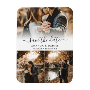 Ímã Foto Colagem Casamento Salvar A Data
