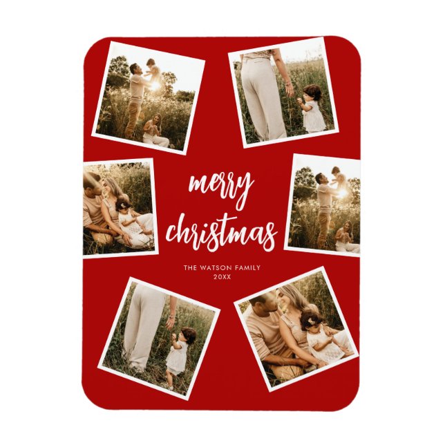 Ímã Foto Colagem Feliz Natal (Vertical)
