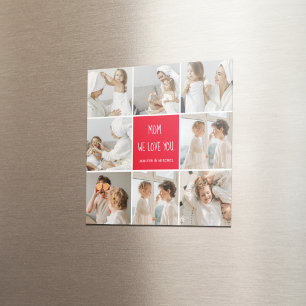 Imã Foto Collage Mãe Vermelho Nós Amo Você Melhor P