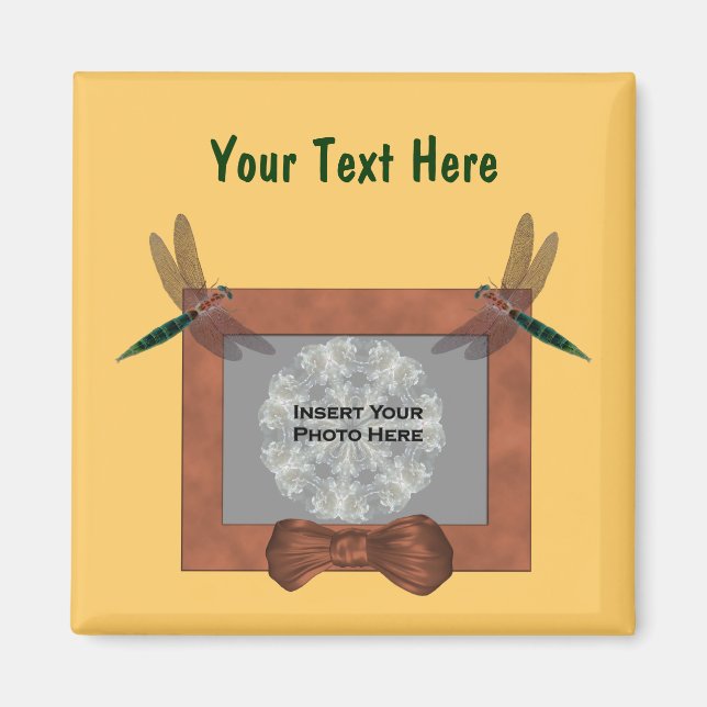 Imã Foto Colorida de Dragonflies (Frente)