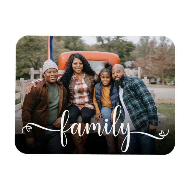 Ímã Foto com Letra de Família  (Horizontal)