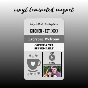 Ímã Foto cozinha ano café chá cinza