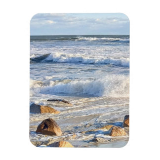 Ímã Foto da Costa do Oceano Tempestuoso Ondas e Espuma