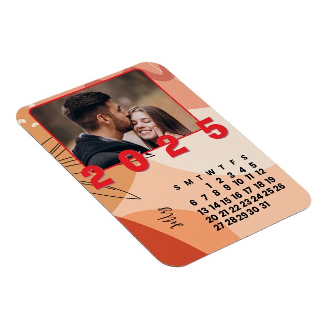 Ímã Foto da família de calendário do mês de julho de 2 (Lado Direito)