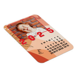 Ímã Foto da família de calendário para o ano de 2025