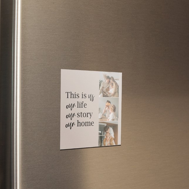 Imã Foto da família de Casais modernos e citação da fa (Criador carregado)